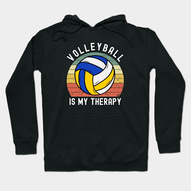 Volleyball Is My Therapy Hoodie by footballomatic